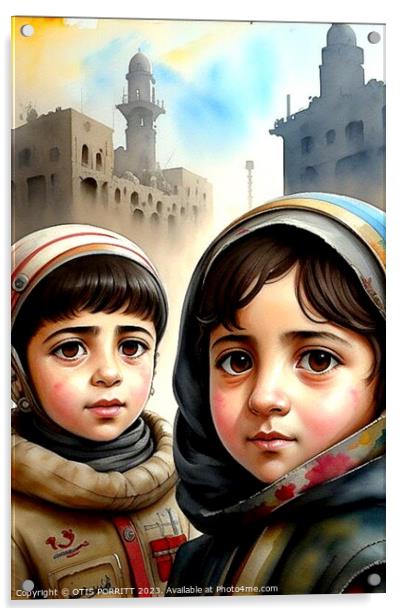 CHILDREN OF WAR (CIVIL WAR) SYRIA 13 Acrylic by OTIS PORRITT