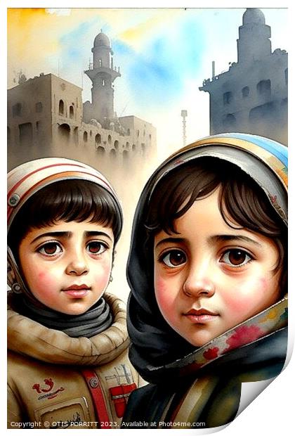 CHILDREN OF WAR (CIVIL WAR) SYRIA 13 Print by OTIS PORRITT