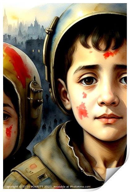 CHILDREN OF WAR (CIVIL WAR) SYRIA 14 Print by OTIS PORRITT