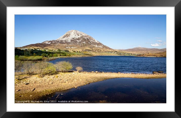 Mount Errigal, County Donegal, Ireland. Framed Mounted Print by Michael Mc Elroy