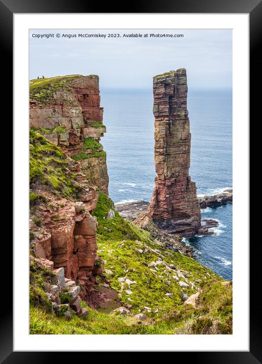 Old Man of Hoy, Orkney, Scotland Framed Mounted Print by Angus McComiskey