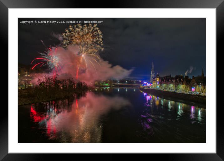 2023 Winter Christmas Lights Swintch on Perth Scotland  Framed Mounted Print by Navin Mistry