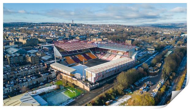 Valley Parade Print by Apollo Aerial Photography