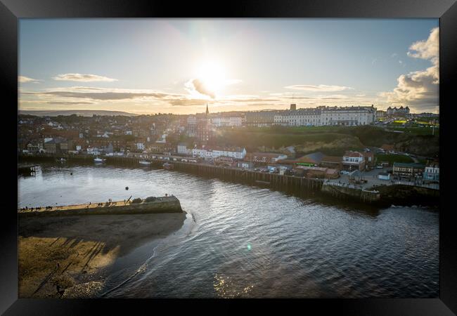 Whitby Framed Print by Apollo Aerial Photography