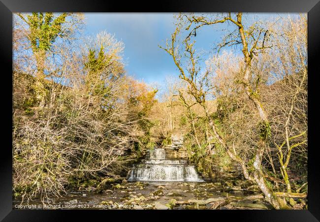 Cotter Force Waterfall, Wensleydale, Yorkshire Dales Framed Print by Richard Laidler