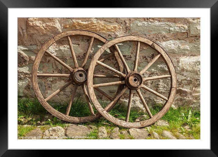 Two Wheels Off My Wagon Framed Mounted Print by Phil Lane
