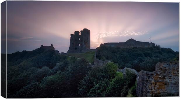 Moody Scarborough Castle North Yorkshire Canvas Print by Tim Hill