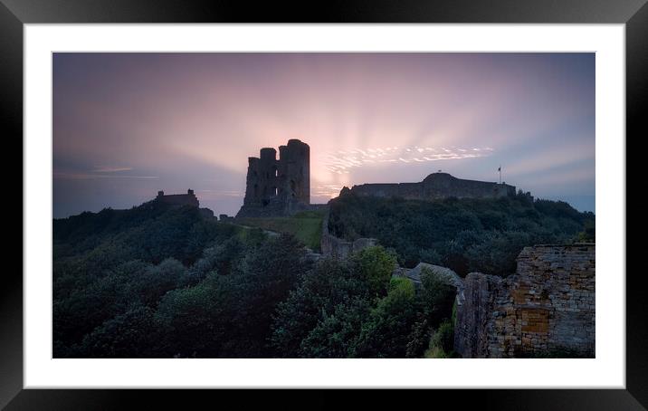Moody Scarborough Castle North Yorkshire Framed Mounted Print by Tim Hill
