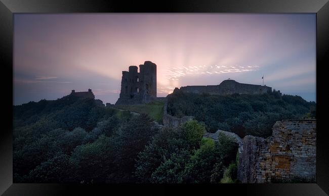 Moody Scarborough Castle North Yorkshire Framed Print by Tim Hill
