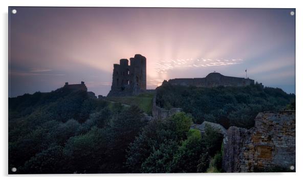 Moody Scarborough Castle North Yorkshire Acrylic by Tim Hill