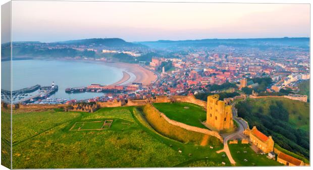 Scarborough Castle to South Bay Canvas Print by Tim Hill