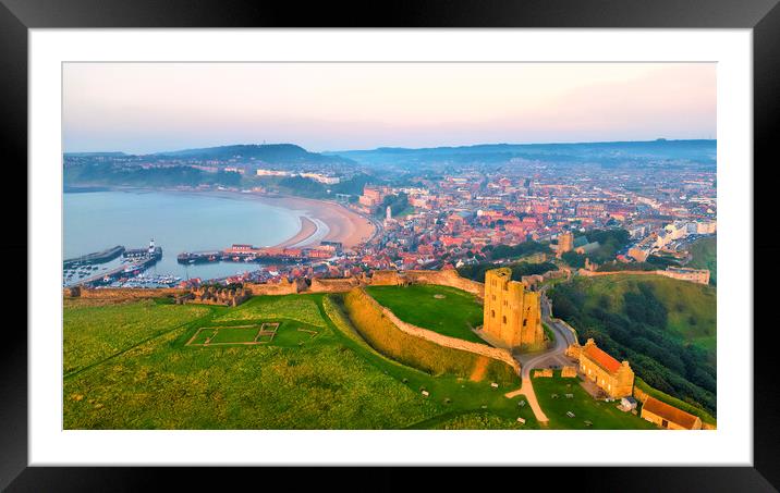 Scarborough Castle to South Bay Framed Mounted Print by Tim Hill