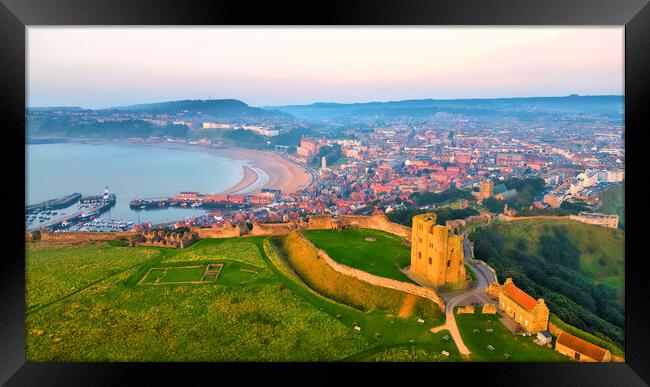 Scarborough Castle to South Bay Framed Print by Tim Hill