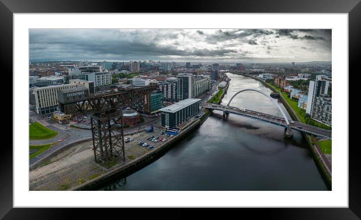Glasgow Clyde Framed Mounted Print by Apollo Aerial Photography
