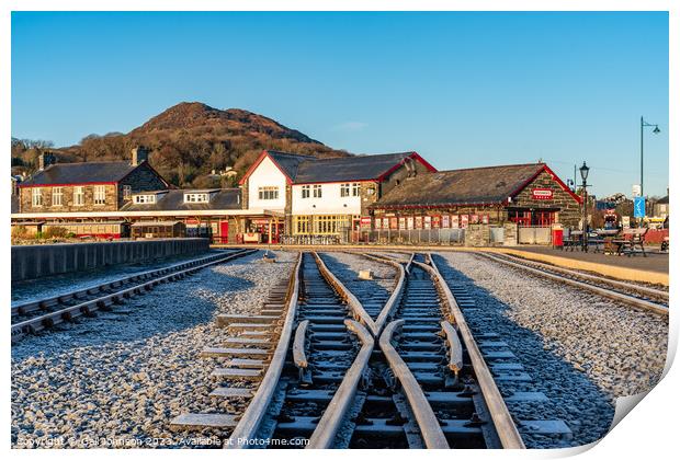 Steam Trains around Porthmadog North wales in winter  Print by Gail Johnson