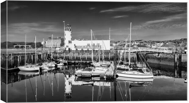 Scarborough Lighthouse Black and White Canvas Print by Tim Hill