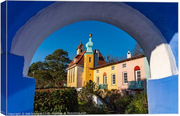 Views aorund the  village of Portmerion North wales Uk Canvas Print by Gail Johnson