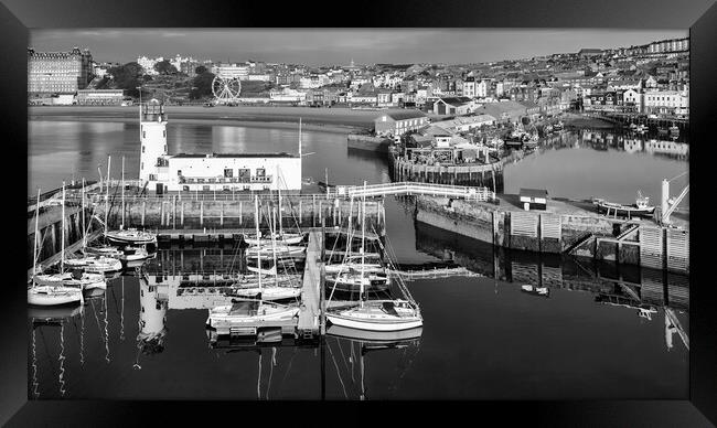 Scarborough Black and White Framed Print by Tim Hill
