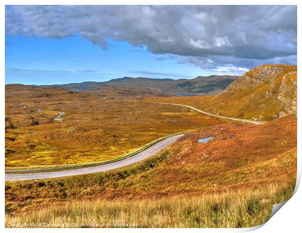 The North Coast 500 Route Lochinver to Durness Nr Quinag Print by OBT imaging
