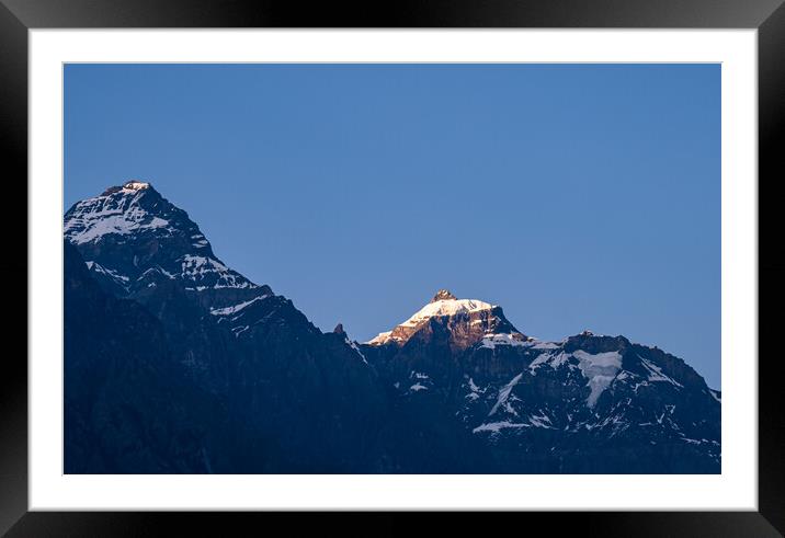 landscape view of mountain rang  Framed Mounted Print by Ambir Tolang