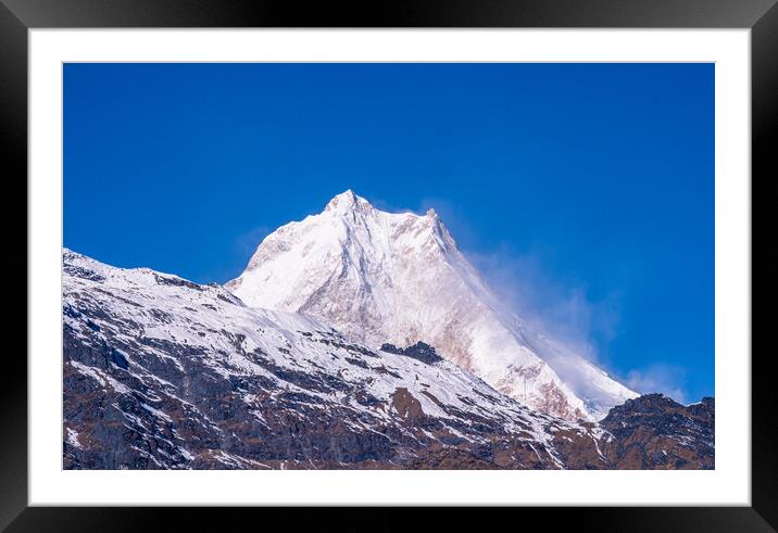 landscape view of Mount Mansalu range  Framed Mounted Print by Ambir Tolang