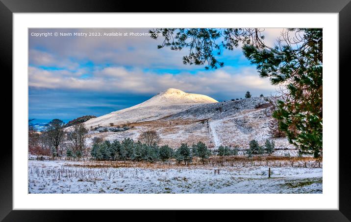 Winter and the East Lomond Hill Framed Mounted Print by Navin Mistry