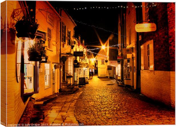 Cobbled  street Canvas Print by kelly Draper