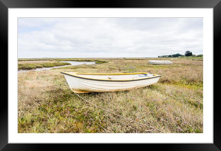 Trio of boats at Brancaster Staithe Framed Mounted Print by Jason Wells