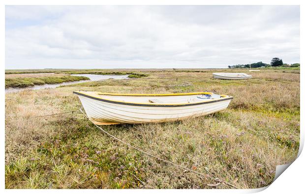 Trio of boats at Brancaster Staithe Print by Jason Wells