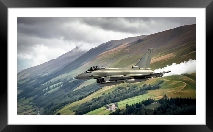 Eurofighter Typhoon Fighter Jet Framed Mounted Print by Guido Parmiggiani
