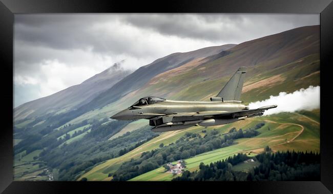 Eurofighter Typhoon Fighter Jet Framed Print by Guido Parmiggiani
