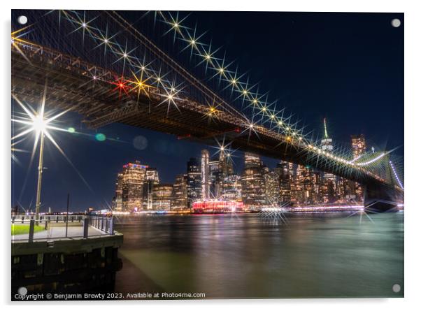 Long Exposure NYC Skyline Acrylic by Benjamin Brewty