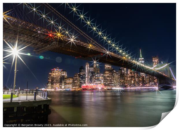 Long Exposure NYC Skyline Print by Benjamin Brewty