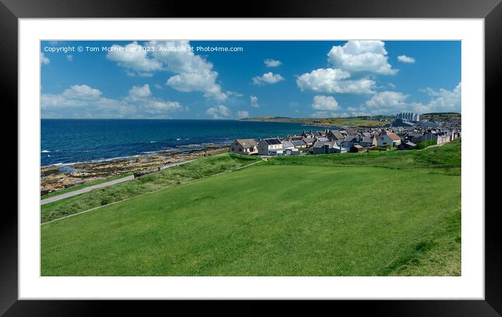 Seascape View of Burghead Village Framed Mounted Print by Tom McPherson