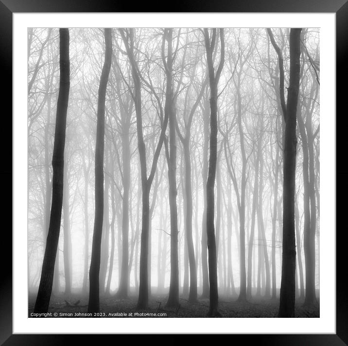  woodland architecture  soft focus Framed Mounted Print by Simon Johnson