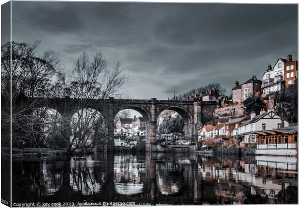 Abstract a grey day in knaresborough Canvas Print by kevin cook