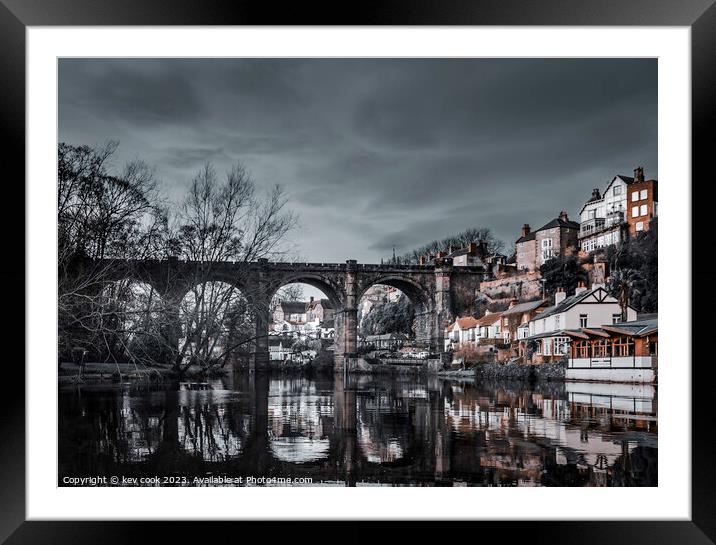 Abstract a grey day in knaresborough Framed Mounted Print by kevin cook