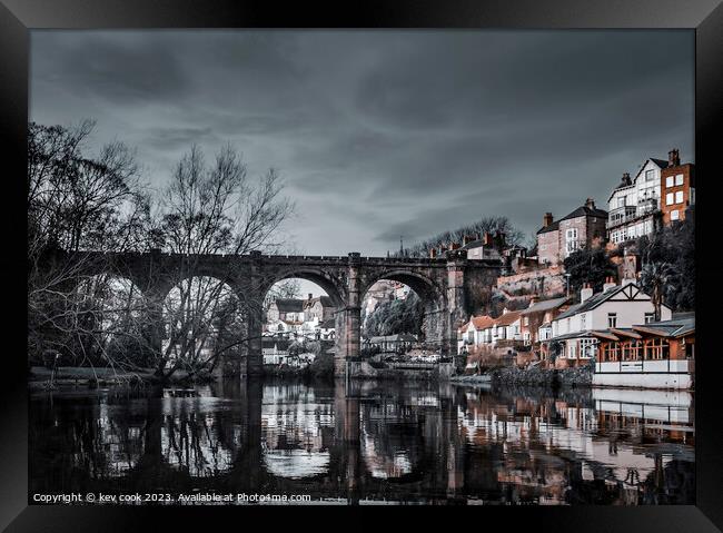 Abstract a grey day in knaresborough Framed Print by kevin cook