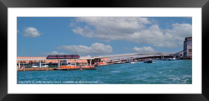 The Venice Santa Lucia Train Station  Framed Mounted Print by Holly Burgess