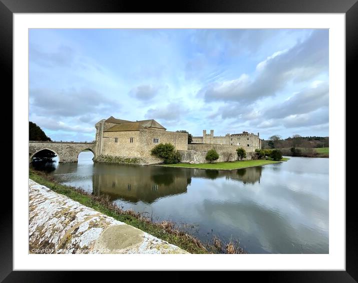 Reflections on Leeds Castle, Kent Framed Mounted Print by Fiona Smallcorn