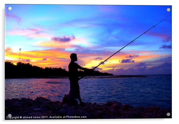Fisherman Acrylic by David Maldives