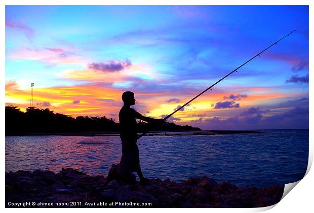 Fisherman Print by David Maldives