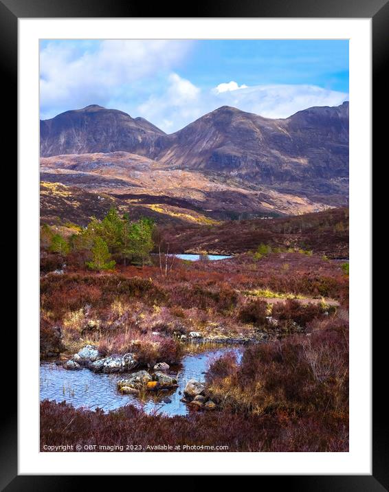 Quinag Mountain Assynt Fishing Scottish Highlands Framed Mounted Print by OBT imaging