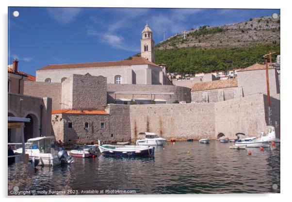 St. Blaise Church Croatia Dubrovnik  Acrylic by Holly Burgess