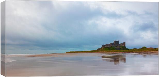 Bamburgh Castle Reflection Canvas Print by Phil Durkin DPAGB BPE4