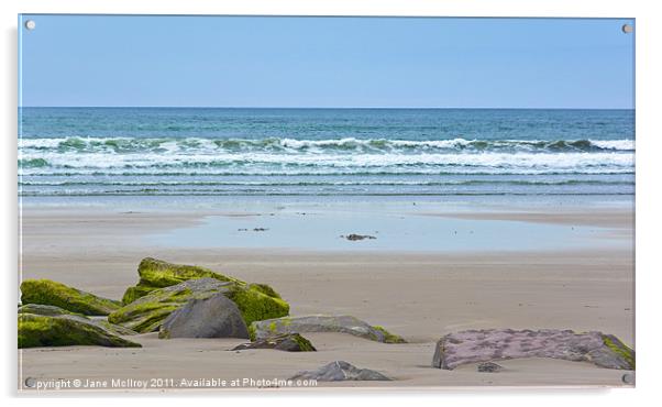 Atlantic Waves on Inch Beach Acrylic by Jane McIlroy