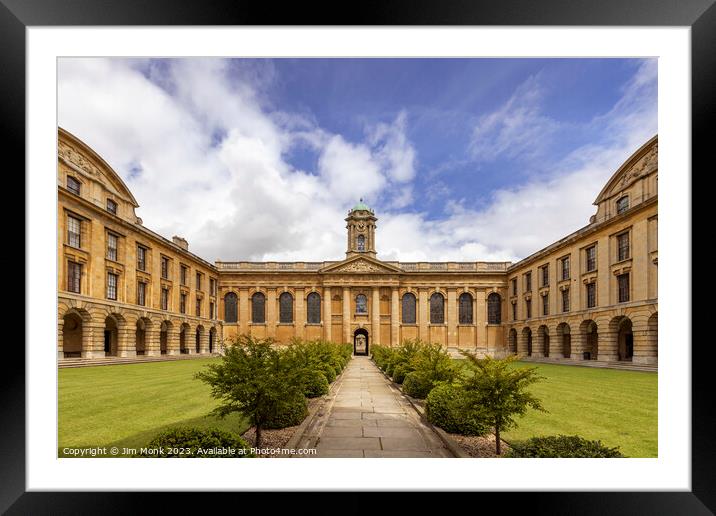Queen's College,  Oxford Framed Mounted Print by Jim Monk