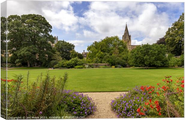 Christ Church Cathedral and gardens Canvas Print by Jim Monk