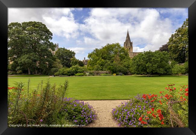 Christ Church Cathedral and gardens Framed Print by Jim Monk