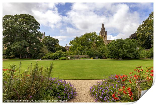 Christ Church Cathedral and gardens Print by Jim Monk
